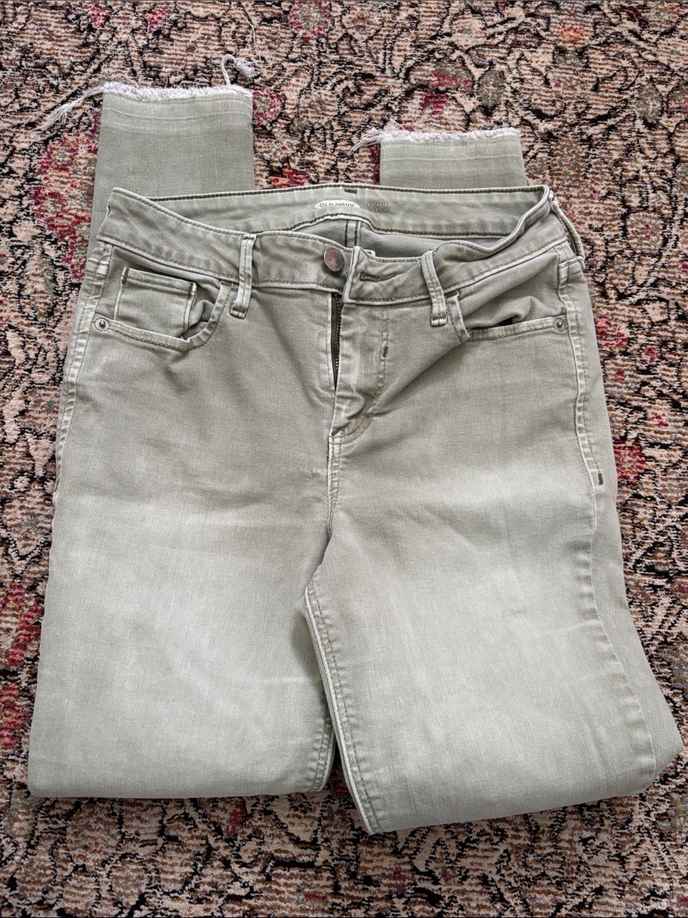 Old Navy Cropped Jeans in Olive